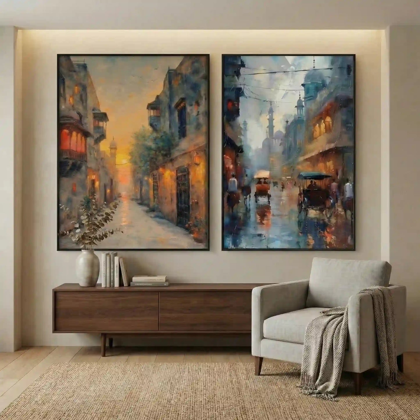 Old Androon Lahore Canvas Frame