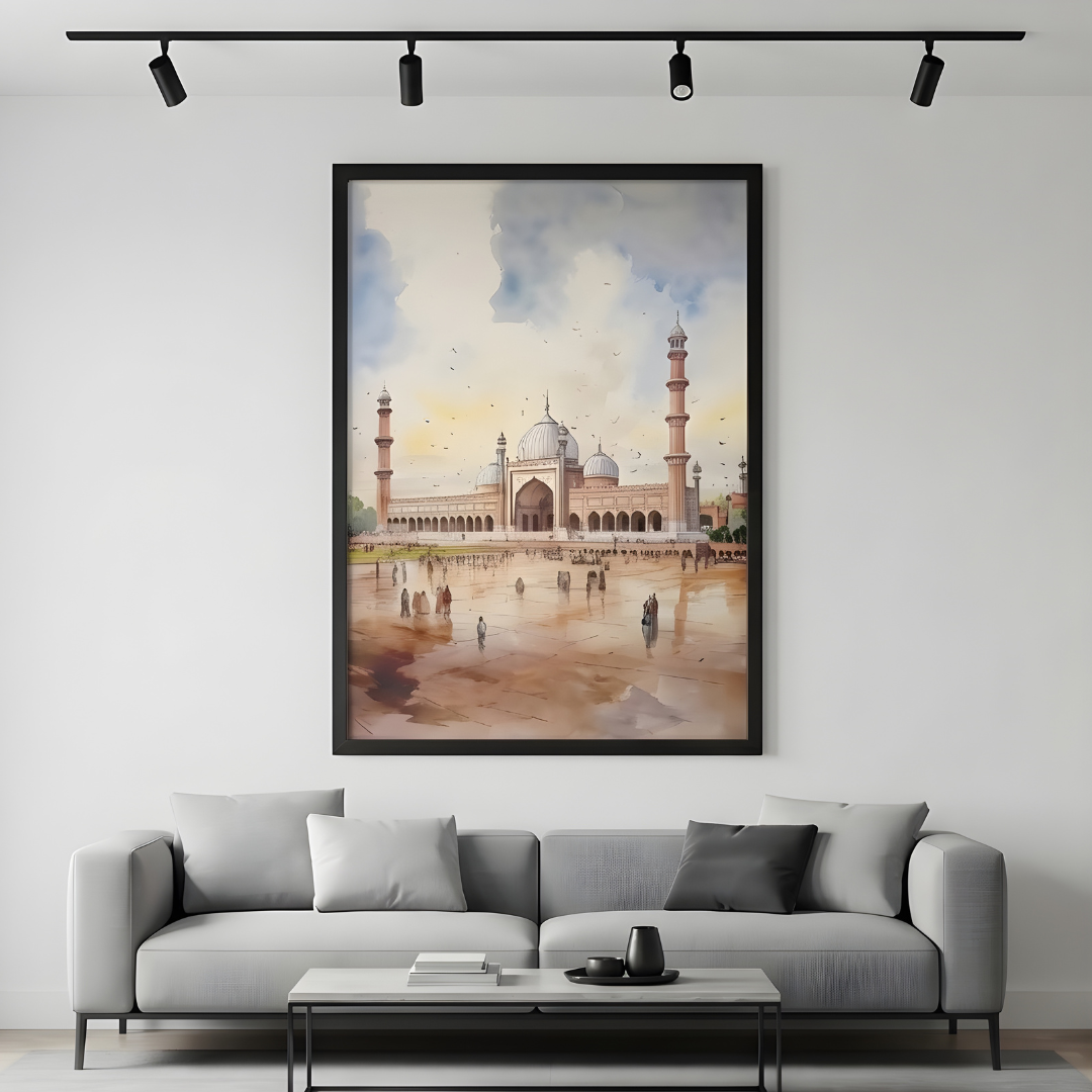Badshahi Mosque Canvas Frame Painting