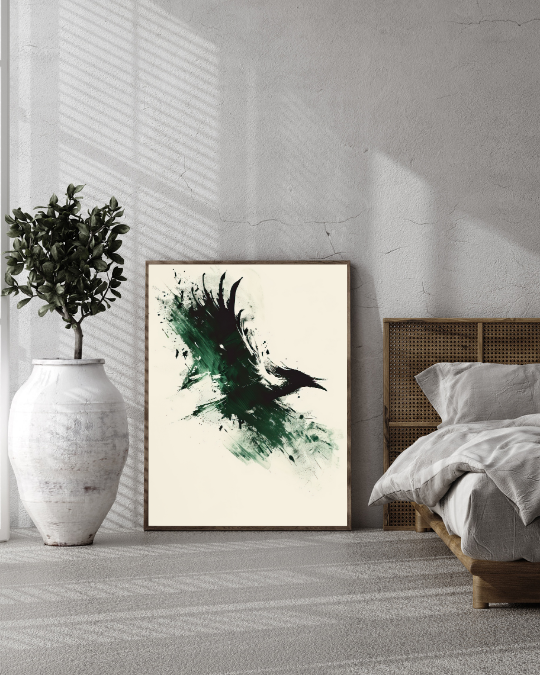 Sage Green Mid Century Modern Wall Frame Painting