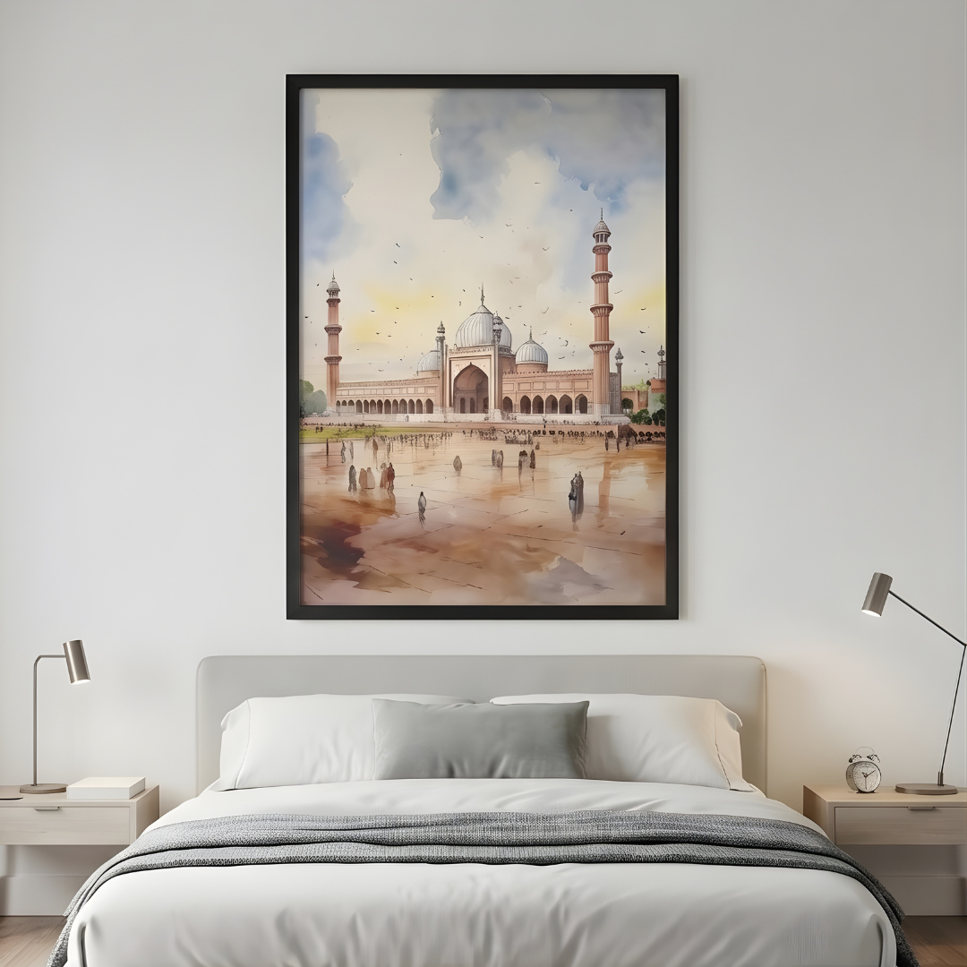 Badshahi Mosque Canvas Frame Painting