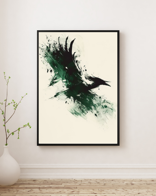 Sage Green Mid Century Modern Wall Frame Painting