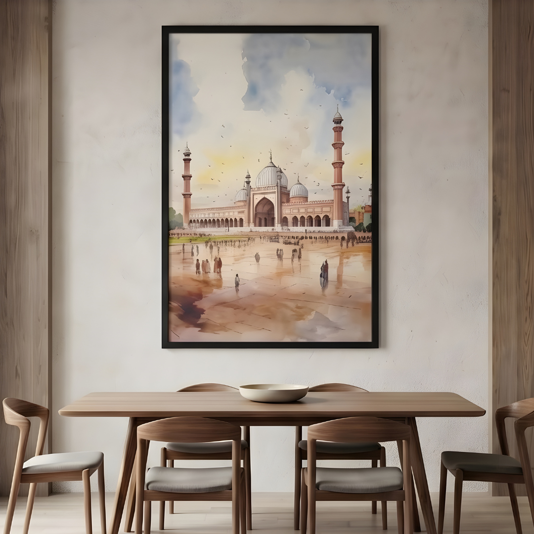 Badshahi Mosque Canvas Frame Painting