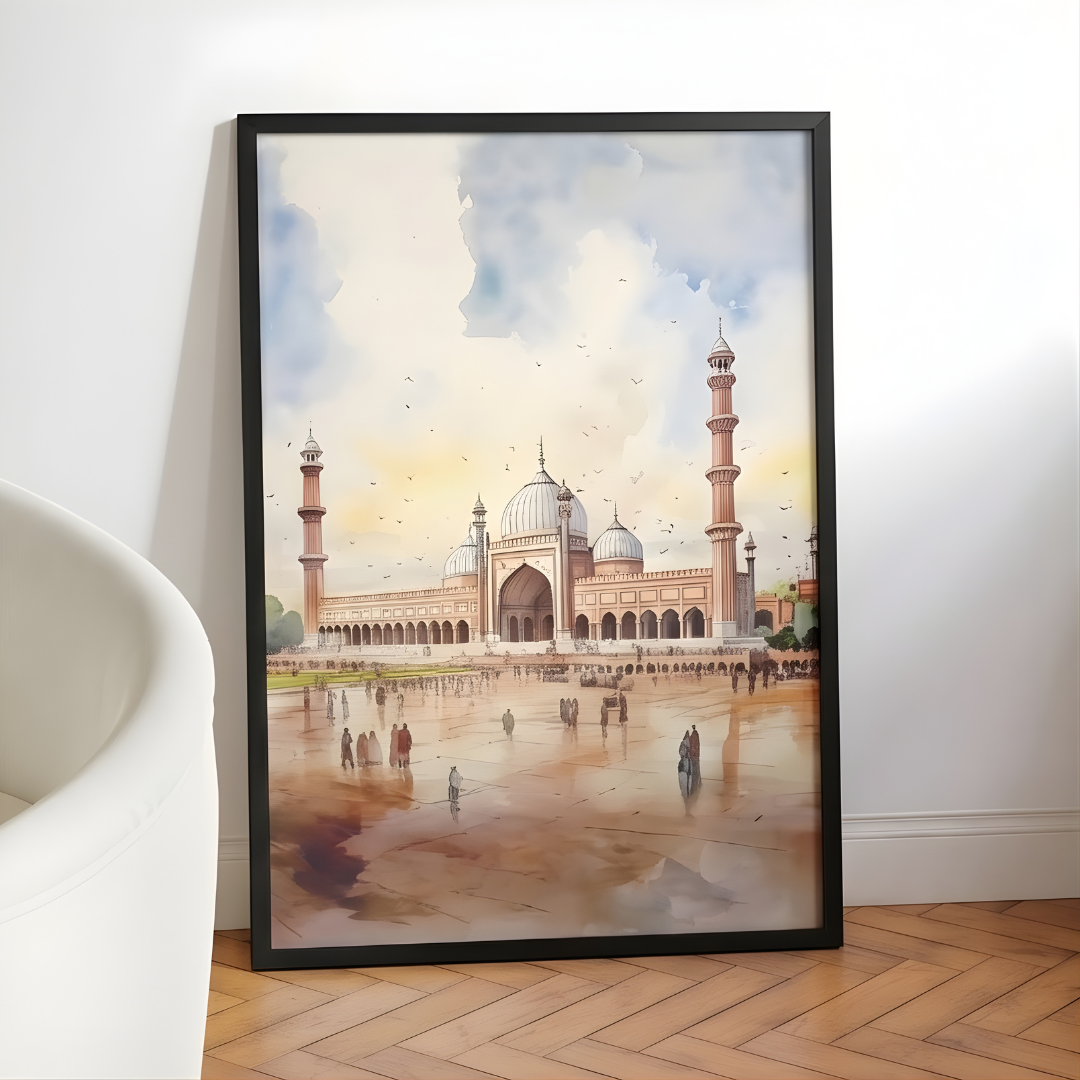 Badshahi Mosque Canvas Frame Painting