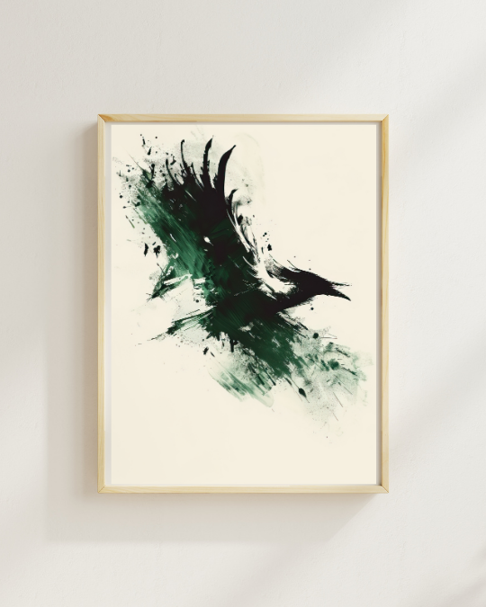 Sage Green Mid Century Modern Wall Frame Painting