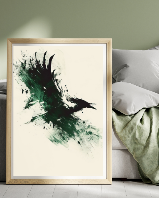 Sage Green Mid Century Modern Wall Frame Painting