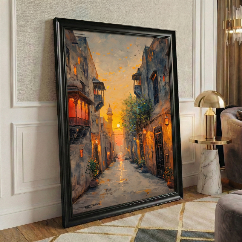 Old Androon Lahore Canvas Framed Painting
