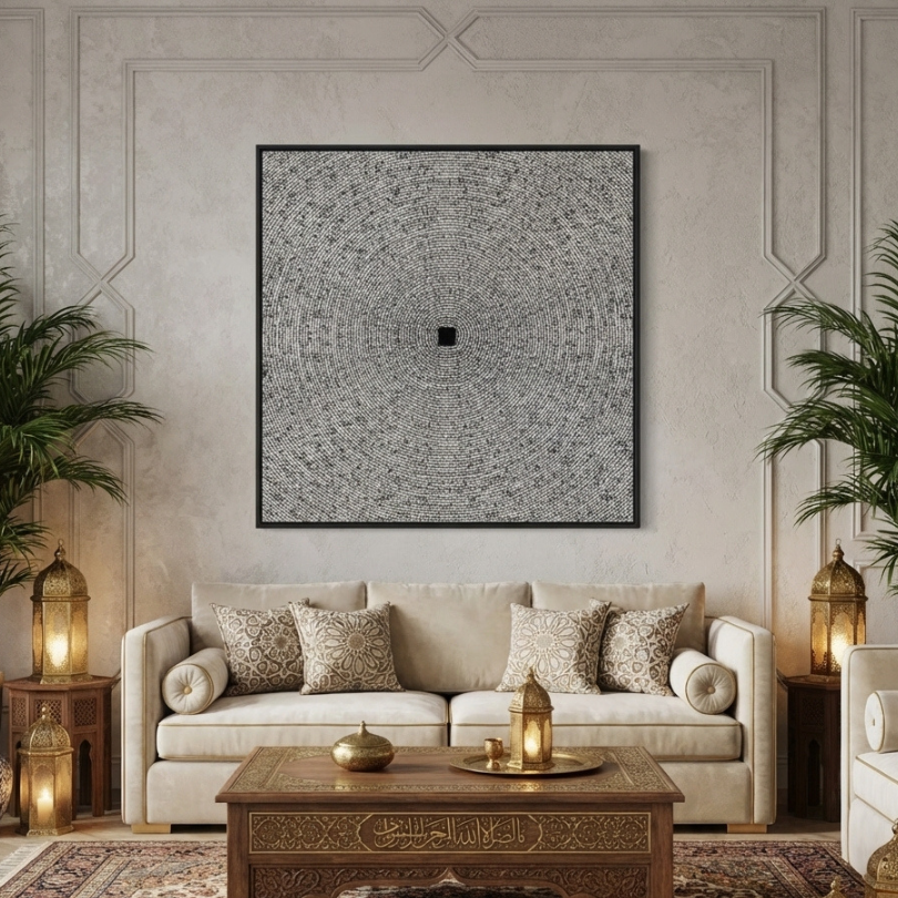 Kaaba, Arial View of Kaaba Wall Frame Painting