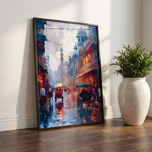Old Lahore City Canvas Wall Art Frame