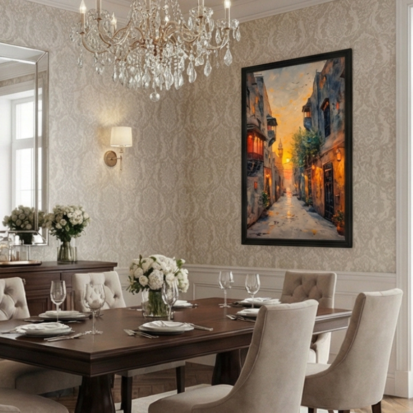 Old Androon Lahore Canvas Framed Painting