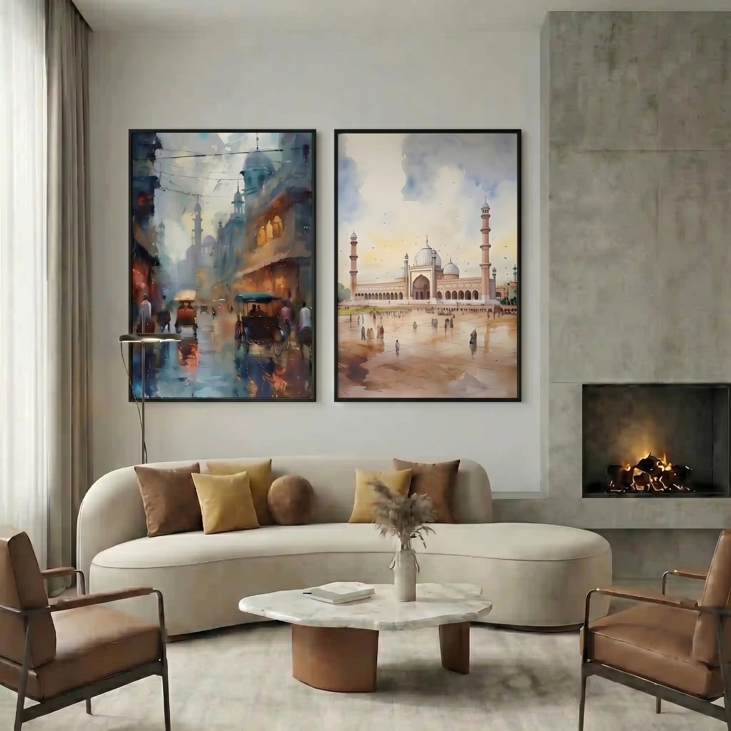 Old Lahore City Canvas Wall Art Frame