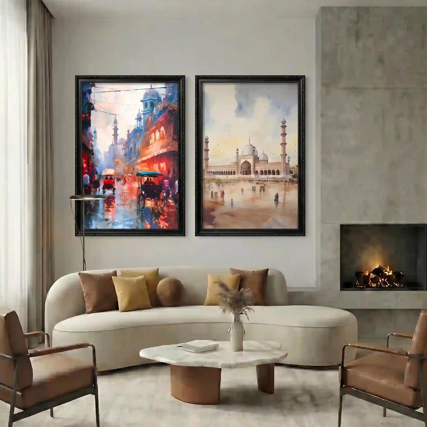 Old Lahore City Canvas Wall Art Frame