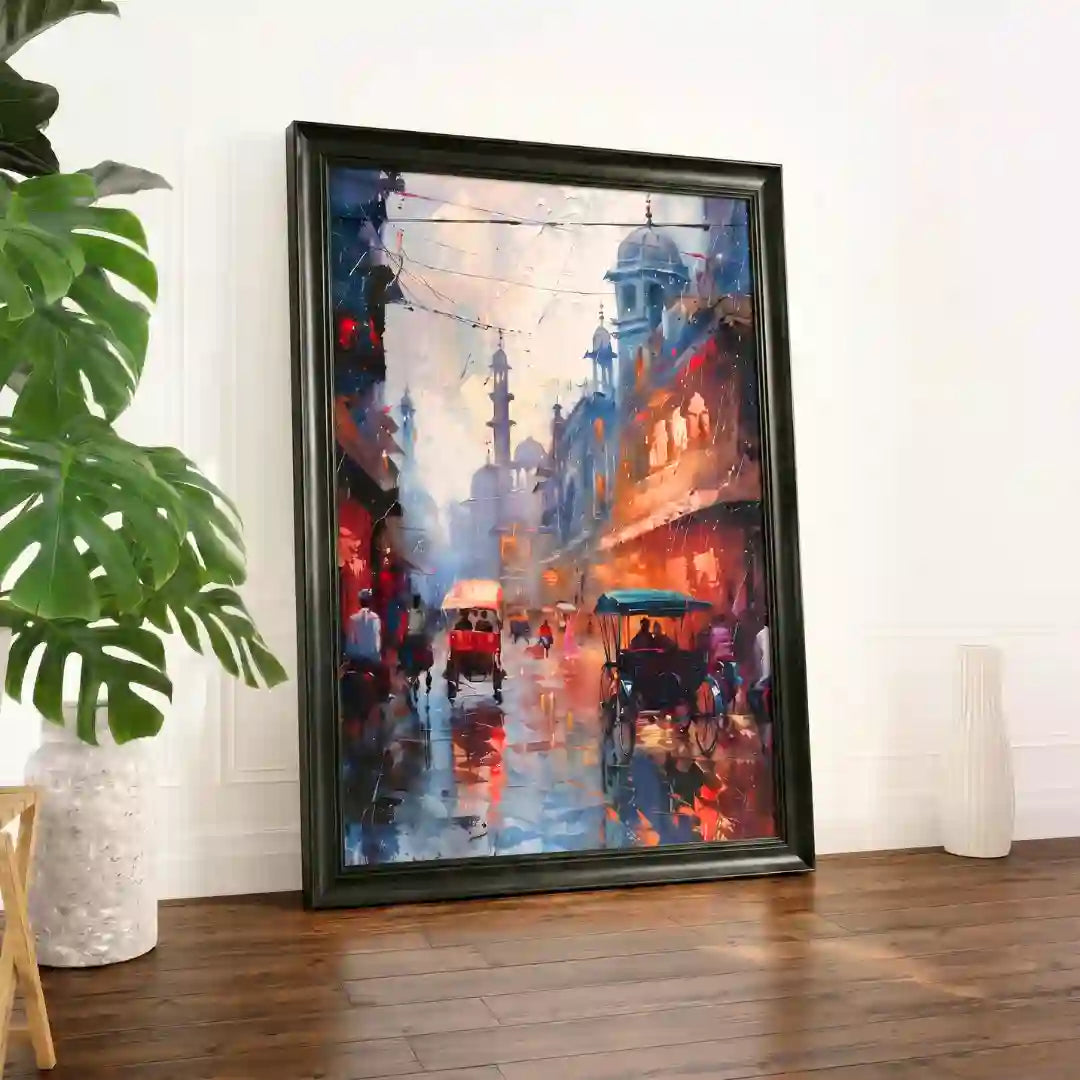 Old Lahore City Canvas Wall Art Frame