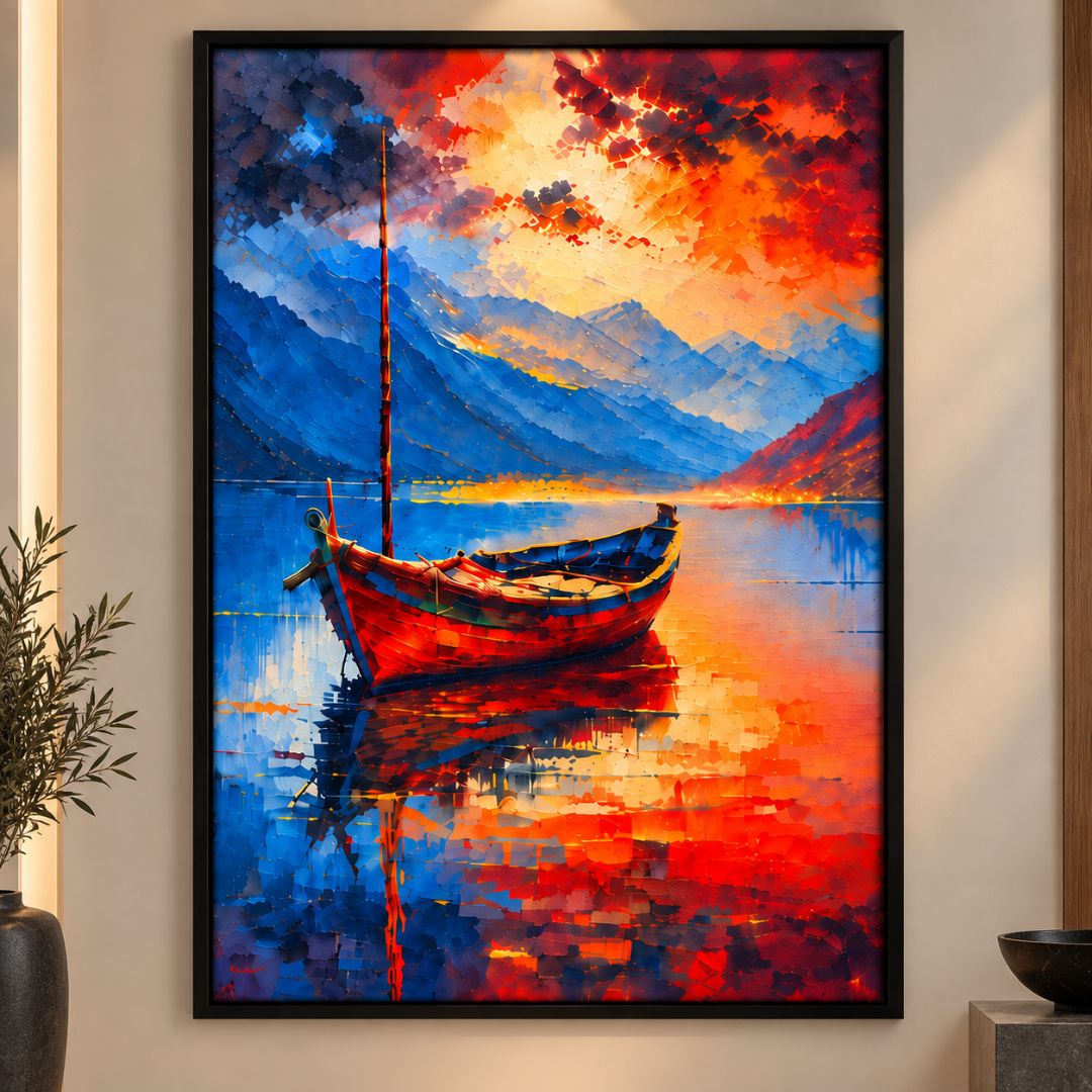 Mountain Sunset Canvas Art