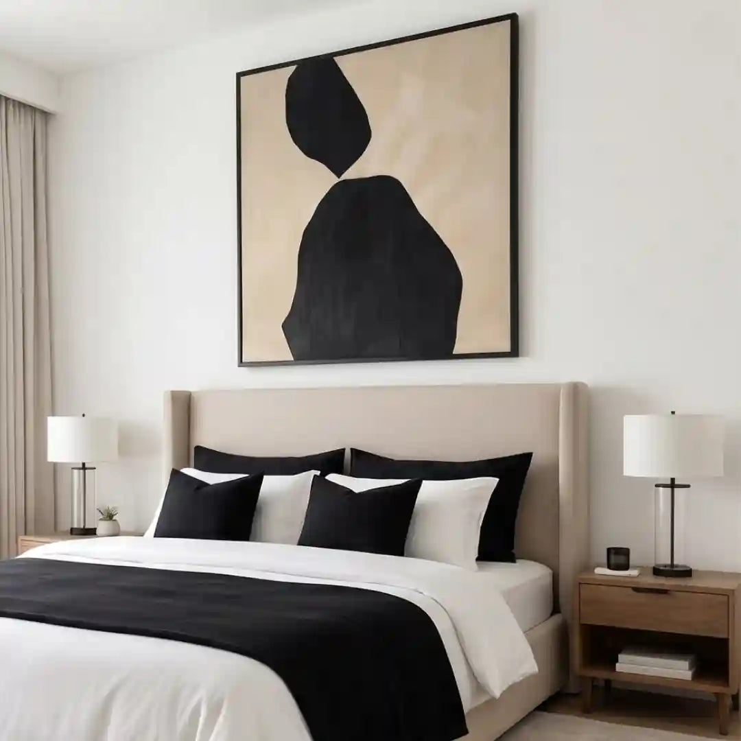 Luxury abstract canvas wall frame for Pakistani interior decor