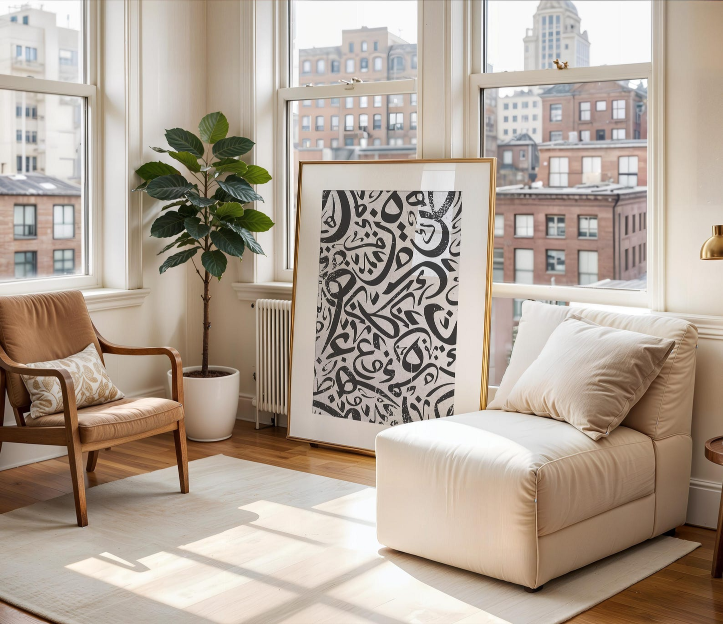 Modern Islamic Calligraphy Wall Art Abstract Frame Painting