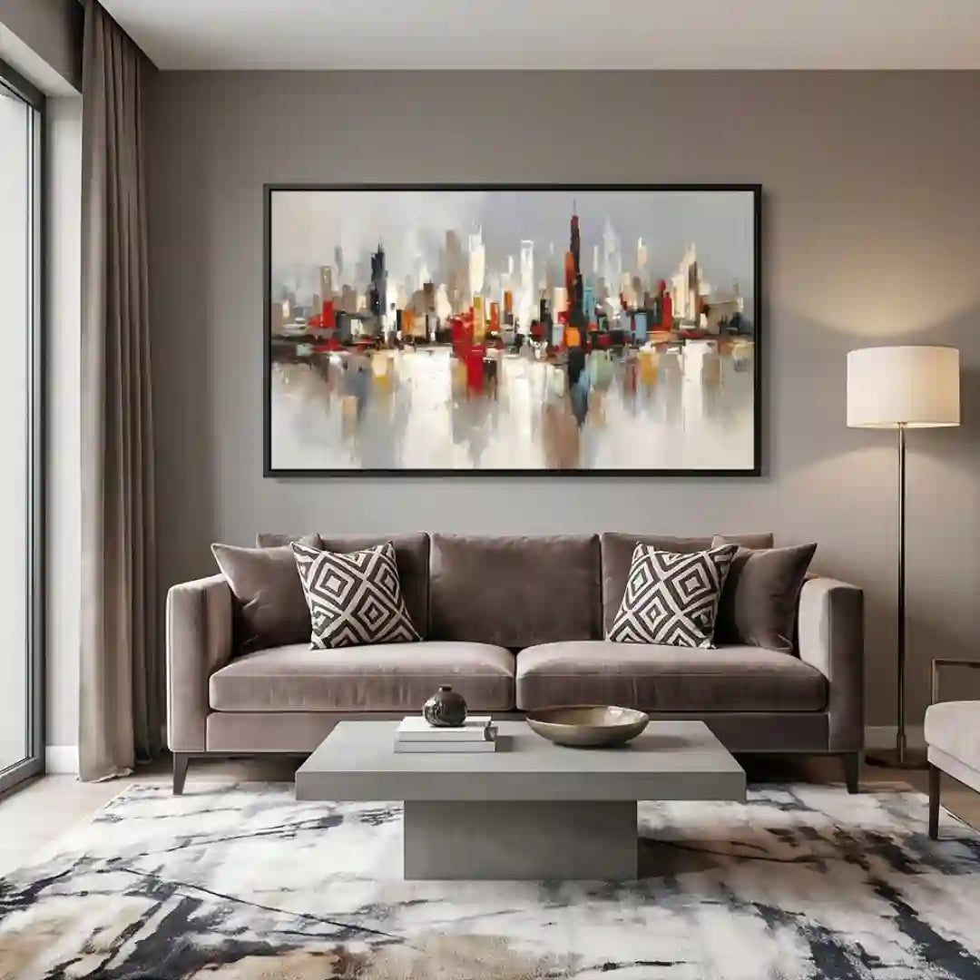 Landscape Modern Abstract Wall Art Frame for Office, House