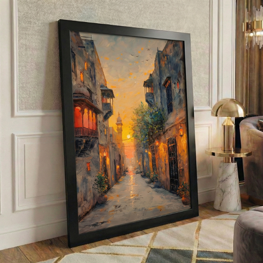 Old Androon Lahore Canvas Framed Painting