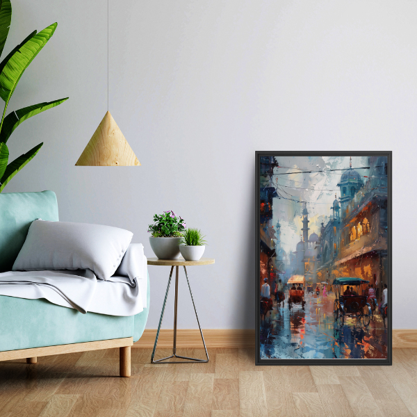 Pack 2 Lahore City Map + Old Lahore Oil Frame Painting