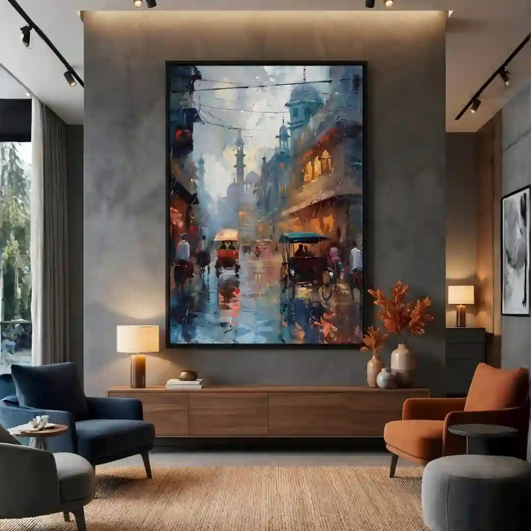 Old Lahore City Canvas Wall Art Frame