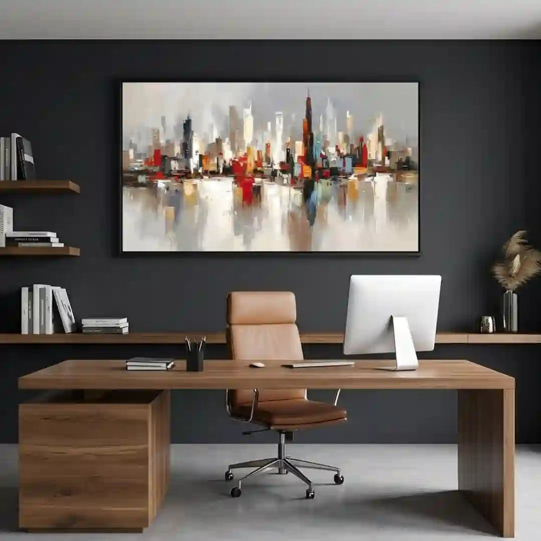Landscape Modern Abstract Wall Art Frame for Office, House